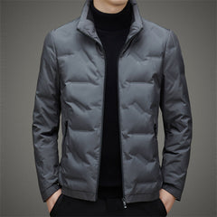 Lightweight, stylish and casual down jacket with stand collar
