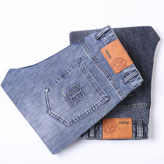 2024 New High-end Men's Casual Business Trend Loose Straight Jeans