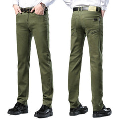 Men's Straight Elastic Business Casual Trousers