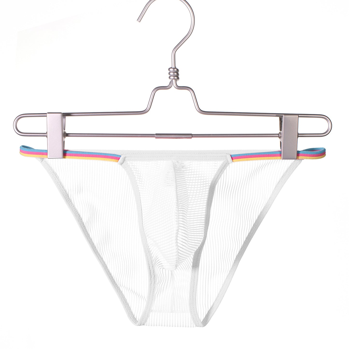 Men's Transparent Striped Low Waist Sexy Breathable Briefs