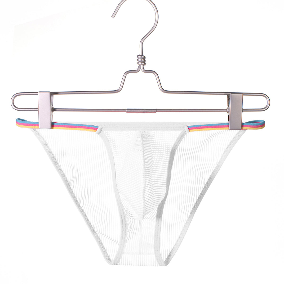 Men's Transparent Striped Low Waist Sexy Breathable Briefs
