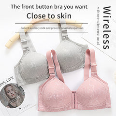 Thin front buckle bra without wires