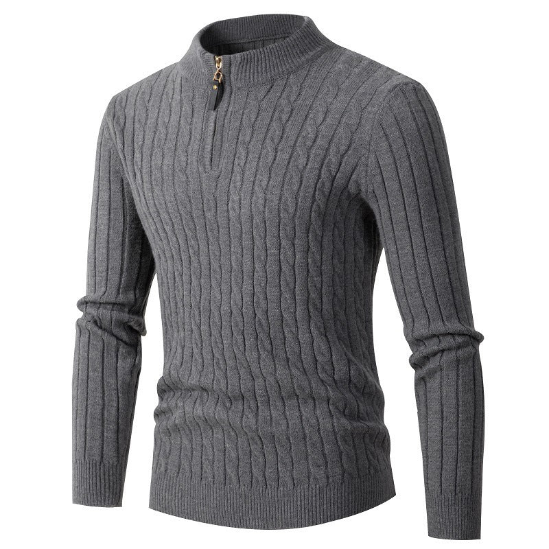 Men's Thick Zipper Warm Sweater
