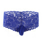 Men's Large Size Lace Low Rise Transparent Thong