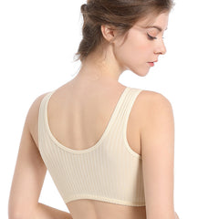 New style front zipper wireless plus size bra