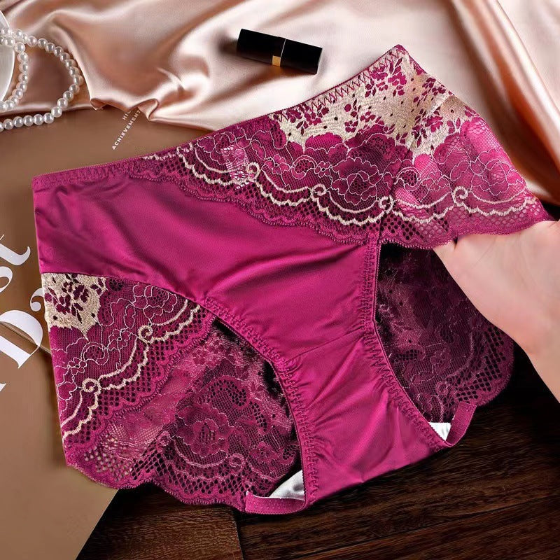 New Arrival Lace Silk Satin Sexy Briefs