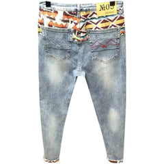 Ethnic style stretch trendy casual jeans