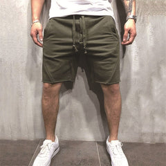 Men's Solid Color Sports Training Fitness Running Casual Shorts