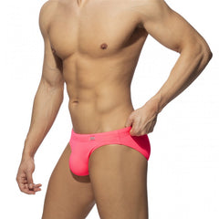 Men's Low Waist Bikini Solid Color Nylon Underwear