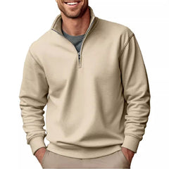 Men's Casual Stand Collar Zipper Sports Sweatshirt