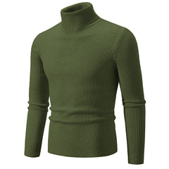 Men's New High Collar Casual Solid Color Sweater