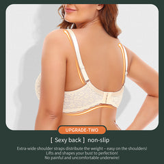 Lace jacquard ultra-volume BCDEF cup bra