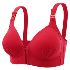 Large size front clasp no steel ring beautiful back bra