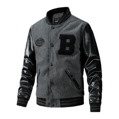 Men's Casual Embroidered Patchwork Jacket