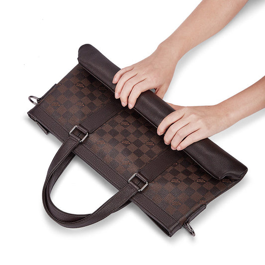 Men's Genuine Leather Laptop Bag Business Casual Handbag