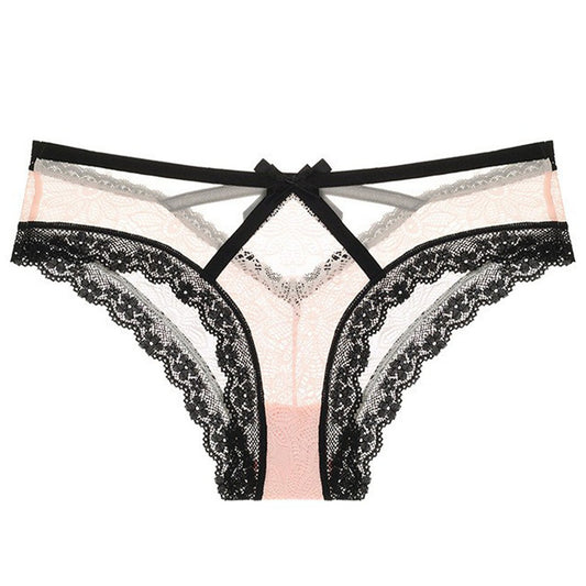 Sexy bow romantic lace panties