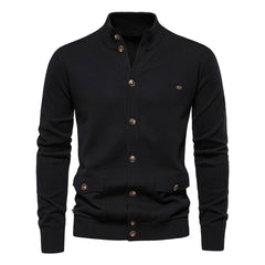 Men's High Quality Business Casual Solid Color Sweater