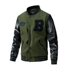Men's Casual Embroidered Patchwork Jacket