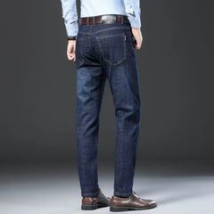Men's Simple No-iron Cotton Casual Straight Jeans