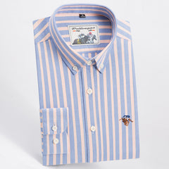 Men's New Fashion Slim Casual Plaid Bottoming Shirt