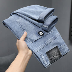 New loose elastic slim fit nine-point pants