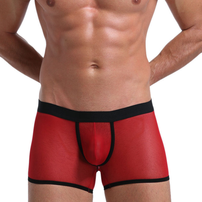 Men's Mesh Breathable Sexy Skin-friendly Boxer Briefs