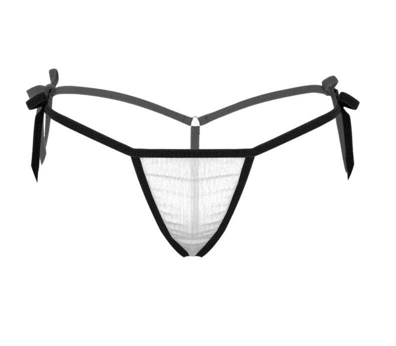 Men's Sexy Low Waist Mesh Transparent Thong