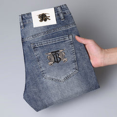 New high-end embroidered casual jeans