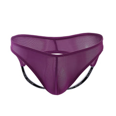 Men's Sexy Mesh Transparent Hip Lifting Sports Thong