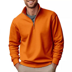Men's Casual Stand Collar Zipper Sports Sweatshirt