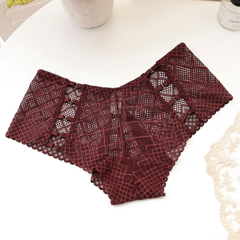 Sexy Low Waist Lace Transparent Sexy Briefs