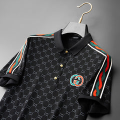 Summer Thin Trendy Printed Lapel Polo Shirt
