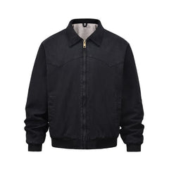 Men's Workwear Lapel Lambswool Denim Jacket