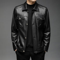 Men's New Business Casual Leather Jacket