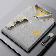 Men's Short Sleeve Fashionable Embroidered Polo Shirt