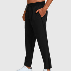 Men's Running Sports Pants Loose Quick Dry Woven Fitness Pants Zipper Cuff Pants Elastic Casual Pants