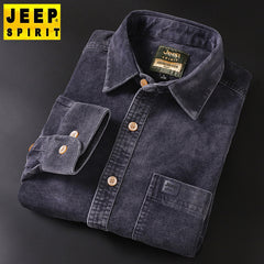 Corduroy loose solid color fashionable casual top