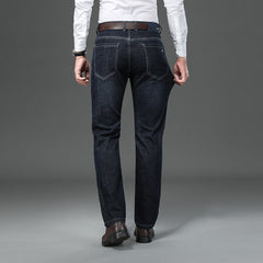 Men's Business Casual Loose Straight Jeans