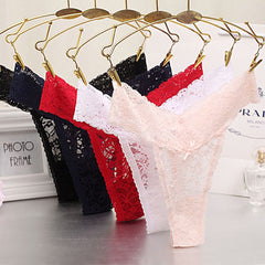 Sexy Low Rise Lace Transparent Thong