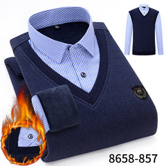 2023 Winter Business Casual Holiday Two Piece Warm Shirts