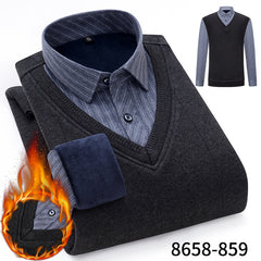 2023 Winter Business Casual Holiday Two Piece Warm Shirts