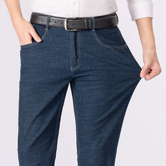 2024 New Men's Stretch Business Straight Jeans