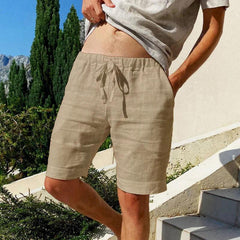 Men's Loose Cotton and Linen Breathable Sports Casual Shorts