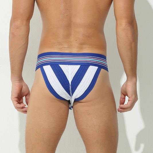 Sexy Rainbow Breathable Pouch Men's Fashion Thong