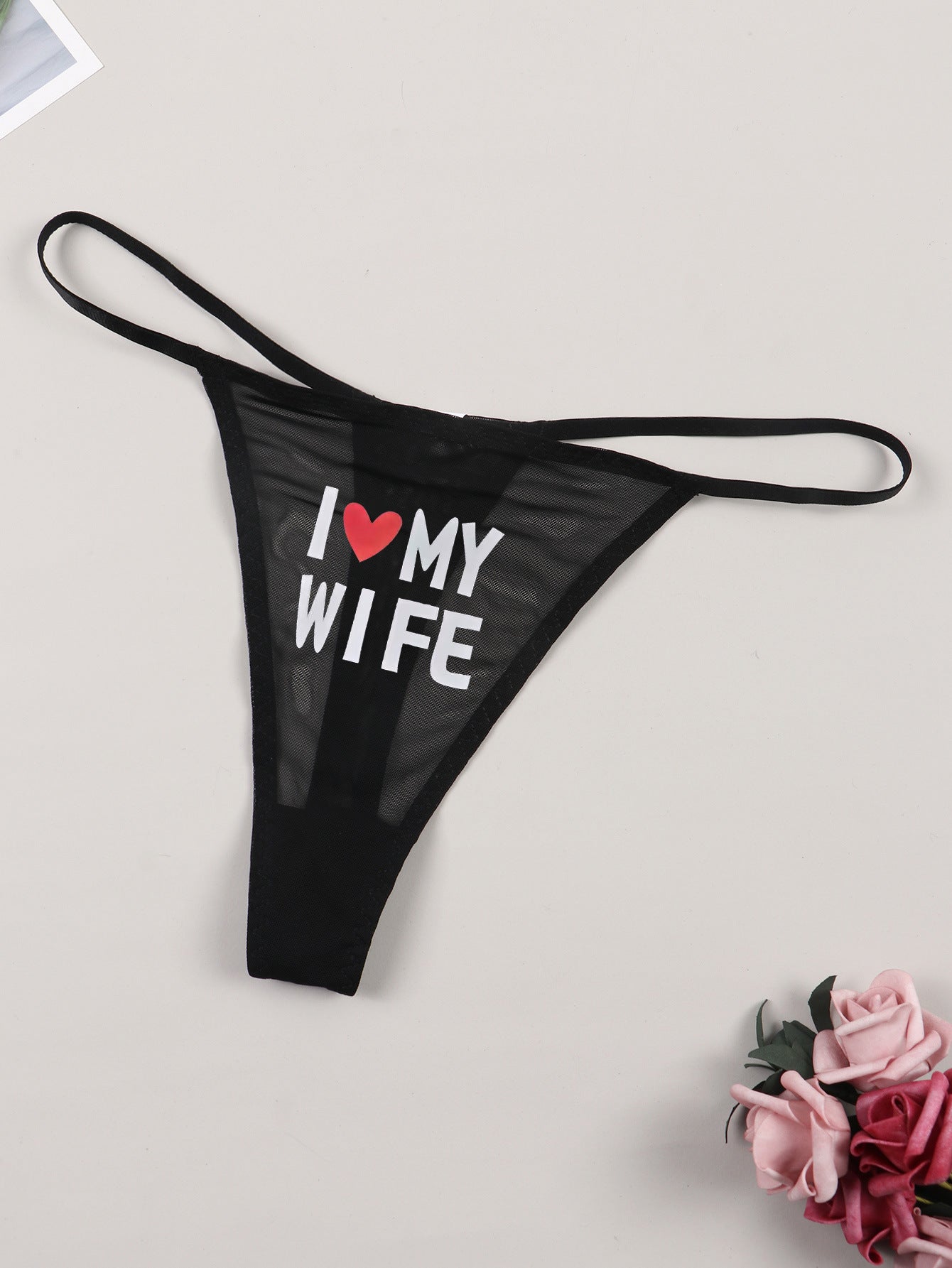 Sexy Mesh Ultra-thin Transparent Low-waisted Thin Strap Thong