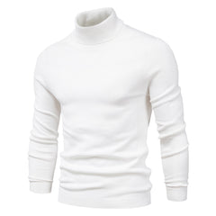 Men's Turtleneck Casual Solid Color Pullover Sweater