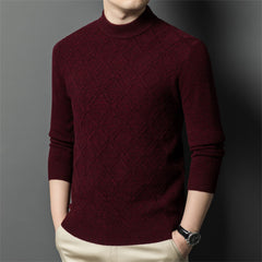 100% pure wool half turtleneck sweater