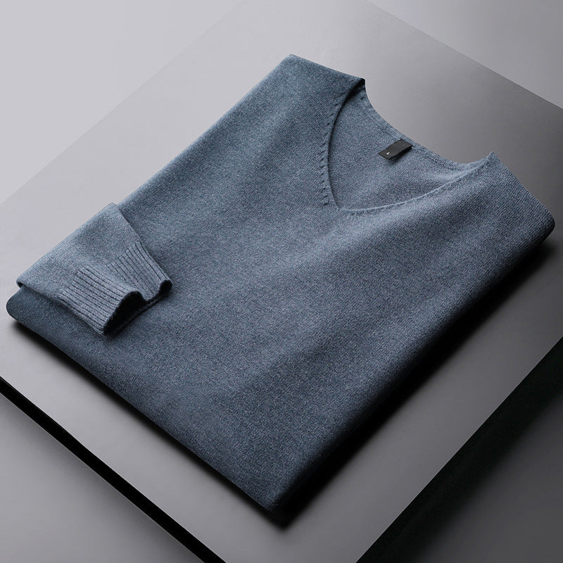 Men's Warm V-Neck Sweater