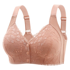Front buttoned thin large size comfortable non-wired bra