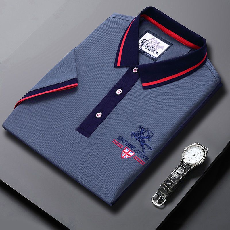 Men's Embroidery Casual Loose All-match POLO Shirt